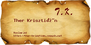 Ther Krisztián névjegykártya